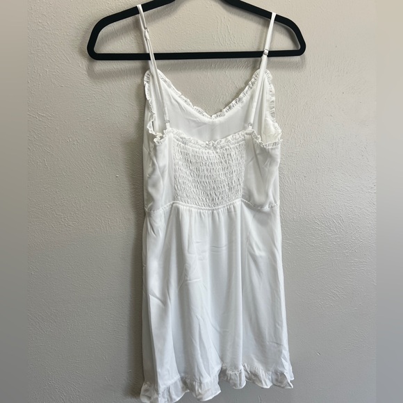Revolve Superdown Charlee Frill Cami Dress In White Size Medium Smocked Bride - Picture 6 of 10